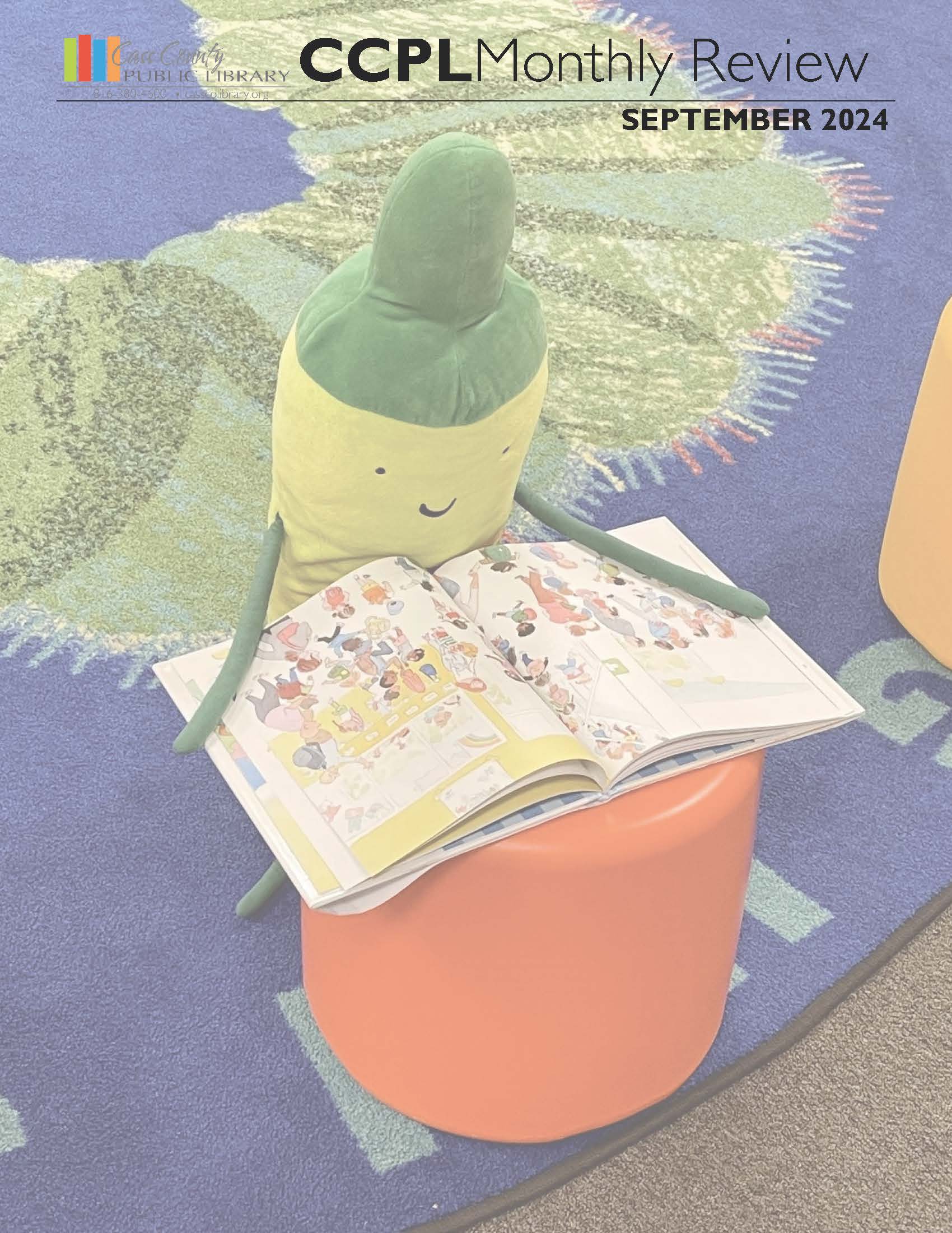 September 2024 CCPL Monthly Review Cover Page Cass County Public Library