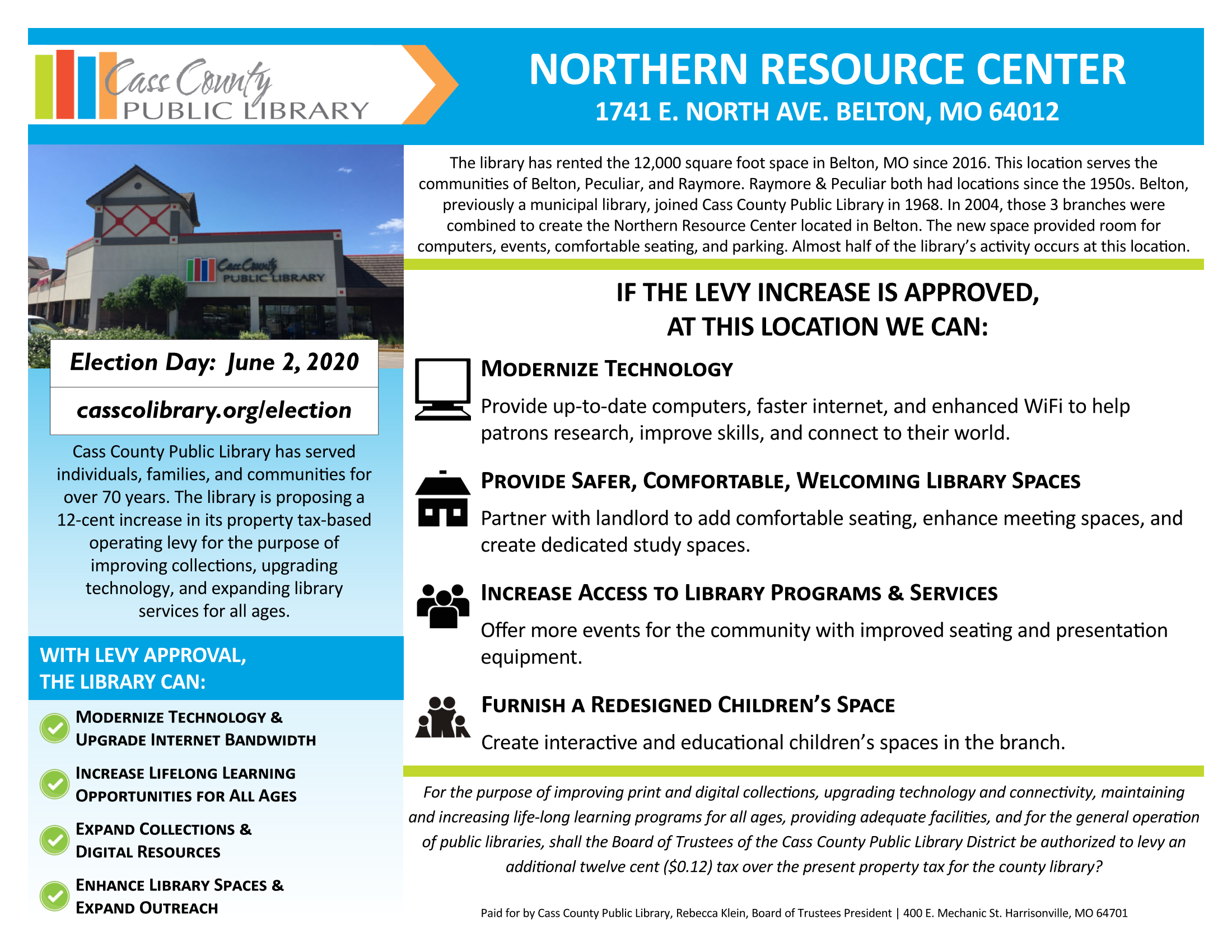 Fact Sheet NRC – Cass County Public Library